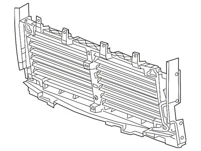 GM Grille Air Intake; Active Shutter Assembly (19-24 4.3L, 5.3L, 6.2L Silverado 1500)