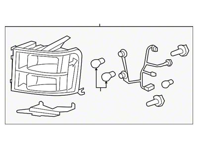 GM Headlight; Driver Side (07-13 Silverado 1500)