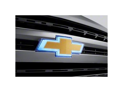 GM Illuminated Bowtie Emblem; Gold (19-25 Silverado 1500)
