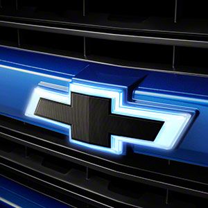 Custom White/Black Bowtie Emblem Set – Front & Tailgate For 2016-2018 Silverado 1500