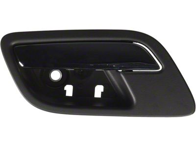 GM Interior Door Handle; Rear Left; Inside; Black and Chrome (07-14 Silverado 1500)