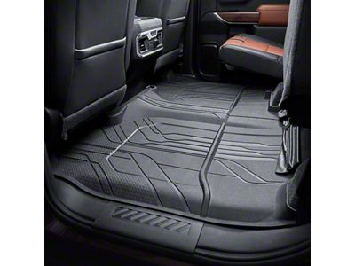 GM Interlocking All-Weather Second Row Floor Liner; Black (19-25 Silverado 1500 Crew Cab)