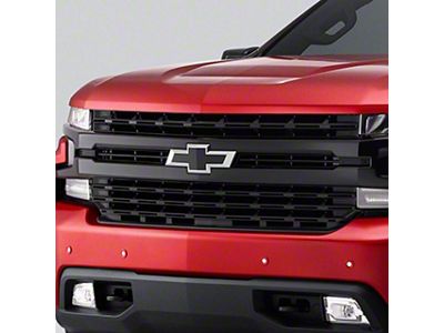 GM LT Trail Boss Upper Replacement Grille; Black (19-21 Silverado 1500)