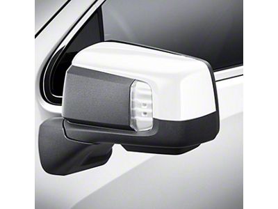 GM Side Mirror Covers; Summit White (19-23 Silverado 1500)