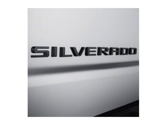 GM Silverado WT Emblems; Black (19-23 Silverado 1500)