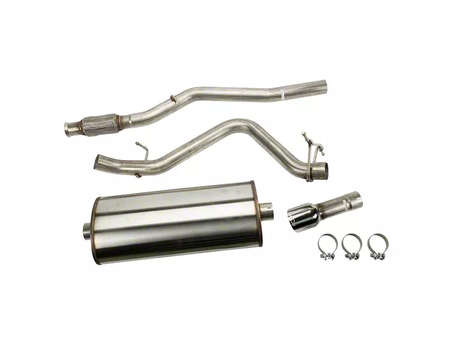 GM Single Exhaust System with Polished Tip; Side Exit (14-18 5.3L Silverado 1500)