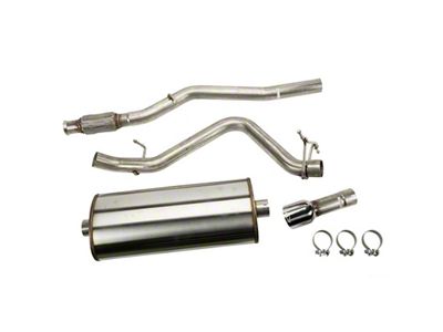 GM Single Exhaust System with Polished Tip; Side Exit (14-18 5.3L Silverado 1500)