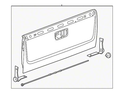 GM Tailgate Panel; With Locking and Rear View Camera; Shell (07-13 Silverado 1500)