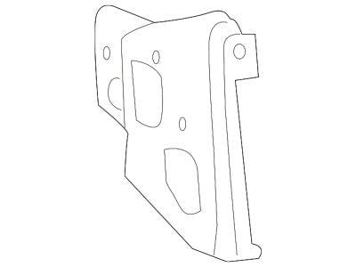 GM Bumper Support; Front Left; Outer Extension; Bracket (11-14 Silverado 2500 HD)