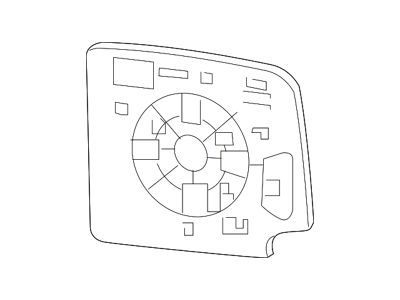 GM Door Mirror Glass; Right Upper; Trailer Tow Type; Power Heated; With Signal Lamps (15-19 Silverado 2500 HD)