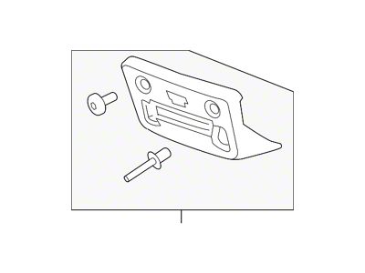 GM License Plate Bracket; Front; Chrome Bumper (15-19 Silverado 2500 HD)