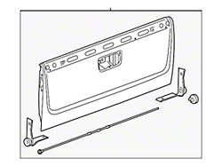 GM Tailgate Panel; With Locking and Rear View Camera; Shell (11-14 Silverado 3500 HD)