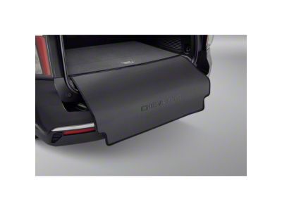 GM Rear Bumper Protector Pad with Chevrolet Script; Black (21-23 Tahoe)