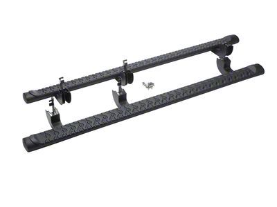 GM Round Running Boards; Black (21-23 Tahoe Z71)