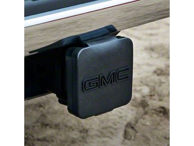 GM Hitch Cover with GMC Logo; Black (Universal; Some Adaptation May Be Required)