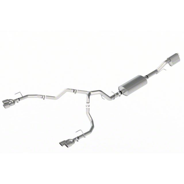 GM Yukon Performance Dual Exhaust System with Chrome Tips; Rear Exit