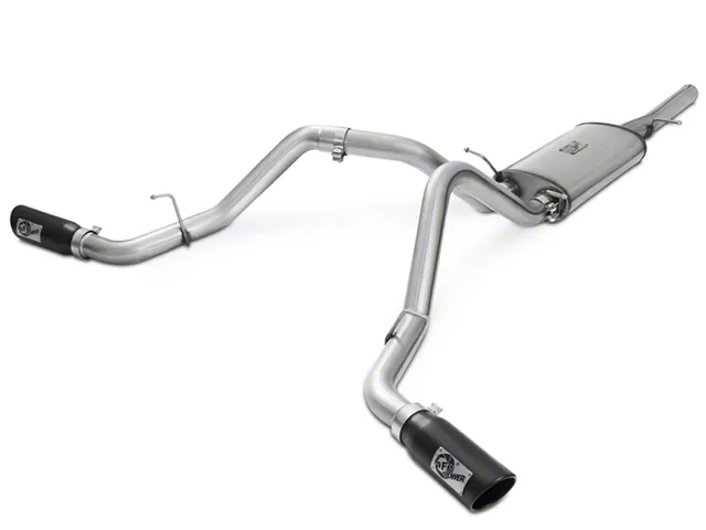 AFE MACH Force-XP 3-Inch Dual Exhaust System with Black Tips; Side Exit (09-13 5.3L Sierra 1500)