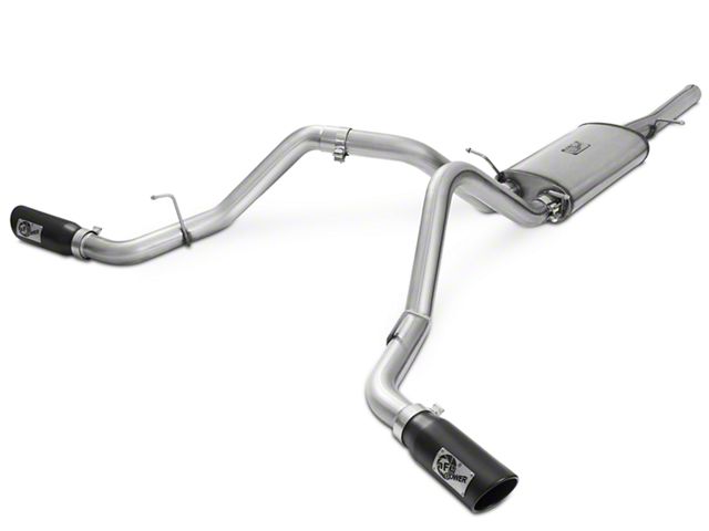 AFE MACH Force-XP 3-Inch Dual Exhaust System with Black Tips; Side Exit (09-13 4.8L Sierra 1500)