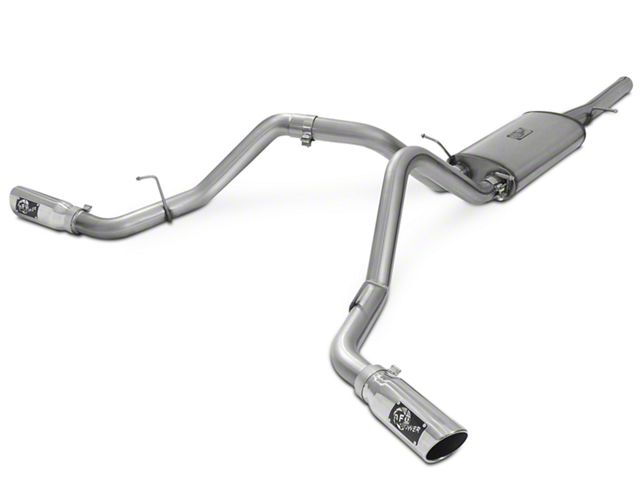 AFE MACH Force-XP 3-Inch Dual Exhaust System with Polished Tips; Side Exit (09-13 4.8L Sierra 1500)