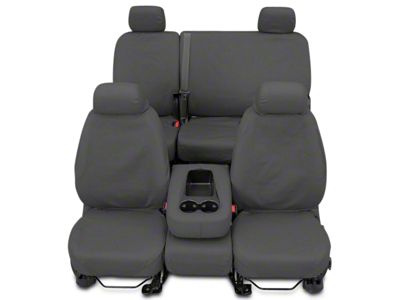 Covercraft Seat Saver Polycotton Custom Second Row Seat Cover; Gray (14-18 Sierra 1500 Double Cab, Crew Cab)