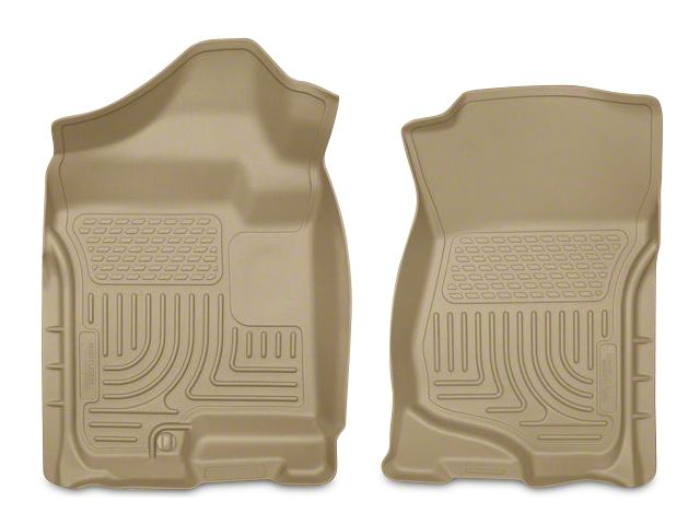Husky Liners WeatherBeater Front Floor Liners; Tan (07-13 Sierra 1500 Extended Cab, Crew Cab)