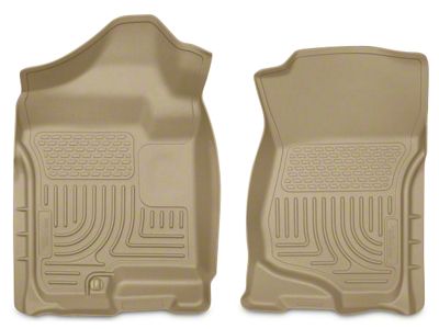 Husky Liners WeatherBeater Front Floor Liners; Tan (07-13 Sierra 1500 Extended Cab, Crew Cab)