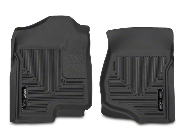 X-Act Contour Front Floor Liners; Black (07-13 Sierra 1500 Extended Cab, Crew Cab)