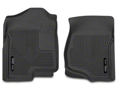 X-Act Contour Front Floor Liners; Black (07-13 Sierra 1500 Extended Cab, Crew Cab)