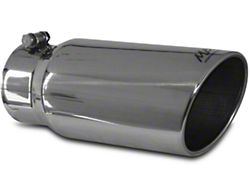 MBRP Angled Cut Rolled End Exhaust Tip; 5-Inch; Polished (Fits 4-Inch Tailpipe)