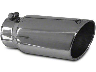 MBRP Angled Cut Rolled End Exhaust Tip; 5-Inch; Polished (Fits 4-Inch Tailpipe)