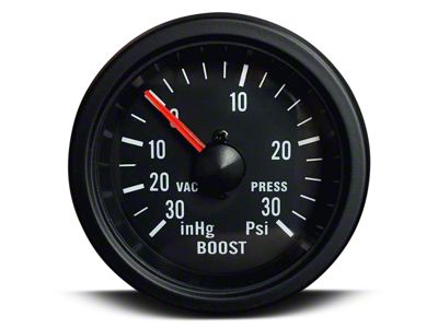 Prosport 52mm Boost Gauge; Mechanical; 30 PSI; Amber/White (Universal; Some Adaptation May Be Required)