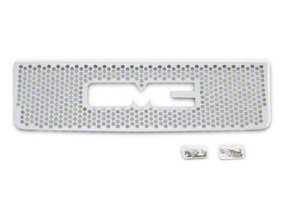 Putco Punch Design Upper Overlay Grille with Logo Cutout; Polished (07-13 Sierra 1500)