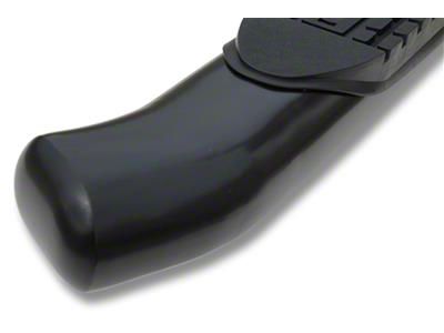 Raptor Series 4-Inch OE Style Curved Oval Side Step Bars; Rocker Mount; Black (14-18 Sierra 1500)