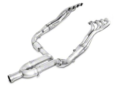 Stainless Works 1-7/8-Inch Headers with Catted Y-Pipe; Factory Connect (14-18 5.3L Sierra 1500)