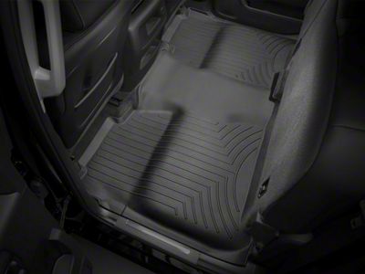 Weathertech DigitalFit Rear Floor Liner with Underseat Coverage; Black (14-18 Sierra 1500 Crew Cab)
