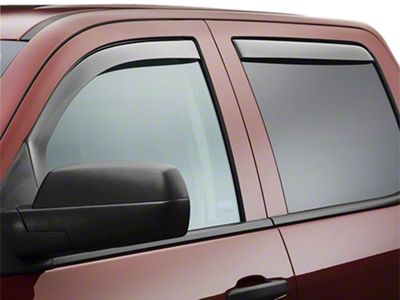 Weathertech Side Window Deflectors; Front and Rear; Dark Smoke (07-13 Sierra 1500 Extended Cab, Crew Cab)