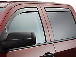 Weathertech Side Window Deflectors; Front and Rear; Dark Smoke (07-13 Sierra 1500 Extended Cab, Crew Cab)