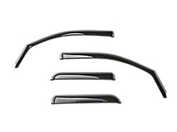 Weathertech Side Window Deflectors; Front and Rear; Dark Smoke (14-18 Sierra 1500 Crew Cab)