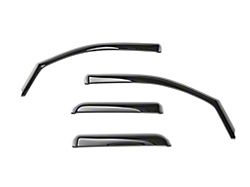 Weathertech Side Window Deflectors; Front and Rear; Dark Smoke (14-18 Sierra 1500 Double Cab, Crew Cab)