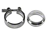 Granatelli Motor Sports 2.50-Inch Mating Flat Flange with V-Band Exhaust Clamp; Mild Steel (94-25 RAM 1500)