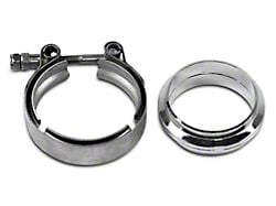 Granatelli Motor Sports 2.50-Inch Mating Flat Flange with V-Band Exhaust Clamp; Mild Steel (94-25 RAM 1500)