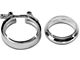 Granatelli Motor Sports 3-Inch Mating Flat Flange with V-Band Exhaust Clamp; Stainless Steel (Universal; Some Adaptation May Be Required)