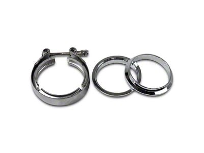 Granatelli Motor Sports 3-Inch Mating Male to Female Interlocking Flange with V-Band Exhaust Clamp; Stainless Steel (Universal; Some Adaptation May Be Required)