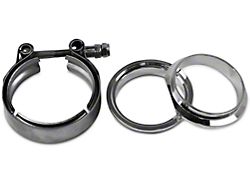 Granatelli Motor Sports 3-Inch Mating Male to Female Interlocking Flange with V-Band Exhaust Clamp; Mild Steel (97-26 F-150)