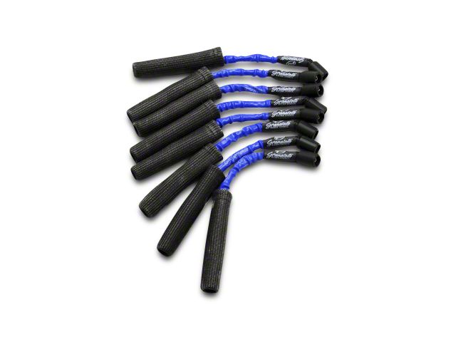 Granatelli Motor Sports High Performance Ignition Wires; High Temp Blue and Black (07-13 4.8L, 5.3L, 6.0L Sierra 1500)