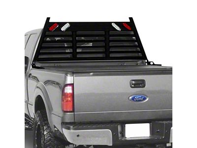 Go Industries Heavy Duty Lighted Headache Rack; Black (04-14 F-150 Styleside)