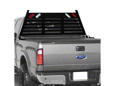 Go Industries Heavy Duty Lighted Headache Rack; Black (15-20 F-150)