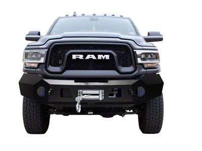 Series X Replacement Front Bumper with Brush Guards and Winch Receiver; Black (23-25 F-250 Super Duty)
