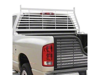 Go Industries Flat Iron Headache Rack; White (11-16 F-350 Super Duty)