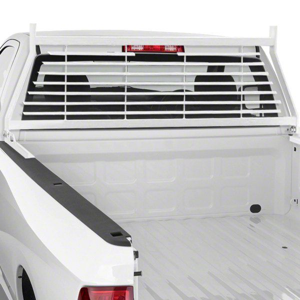 Go Industries F350 Super Duty Flat Iron Headache Rack; White 20755 (1724 F350 Super Duty